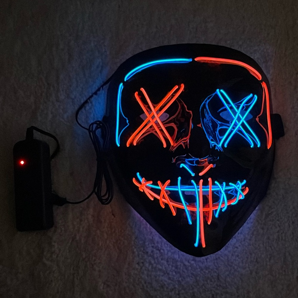 Light Up Flash Glowing Halloween Mask